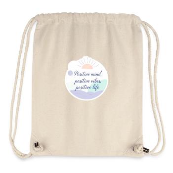 Ondes positives Calmant Esthétique Pleine conscience - Sac à cordon recyclé Stanley/Stella - blanc naturel - Devant