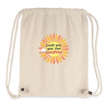 Créez votre propre motivation positive Sunshine - Sac à cordon recyclé Stanley/Stella - blanc naturel - Devant