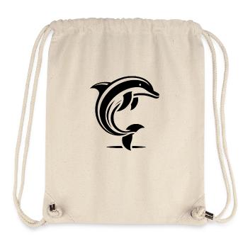Water Animal Art Dolphin in Simple Beauty - Stanley/Stella Recycled Gym Bag - natural - Front