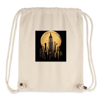 New York gold 2 - Stanley/Stella recycelter Gym Bag - Naturweiß - Vorne