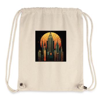 New York Art Deco - Stanley/Stella recycelter Gym Bag - Naturweiß - Vorne