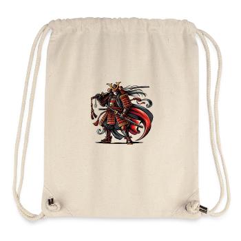 Bande dessinée de samouraï - Sac à cordon recyclé Stanley/Stella - blanc naturel - Devant