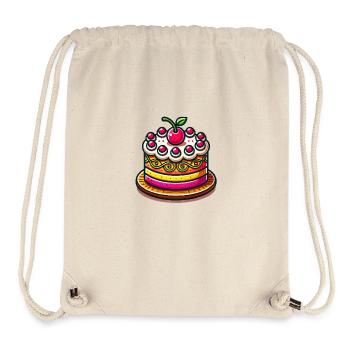 Bande dessinée de gâteau - Sac à cordon recyclé Stanley/Stella - blanc naturel - Devant