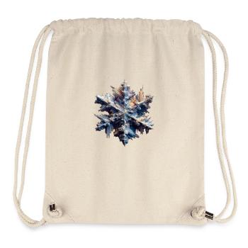 Abstrakte Darstellung einer Schneeflocke - Stanley/Stella recycelter Gym Bag - Naturweiß - Vorne