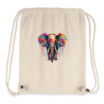 Colorful elephant - Stanley/Stella Recycled Gym Bag - natural - Front