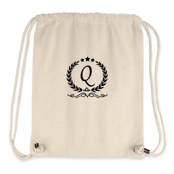 Lettre q couronne - Sac à cordon recyclé Stanley/Stella - blanc naturel - Devant