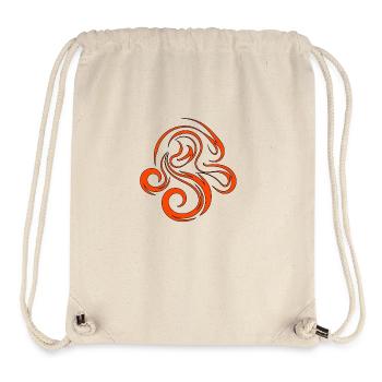 Mouvement et fluidité en orange et noir - Sac à cordon recyclé Stanley/Stella - blanc naturel - Devant