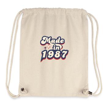Hergestellt im Jahr 1987 Retro - Stanley/Stella recycelter Gym Bag - Naturweiß - Vorne