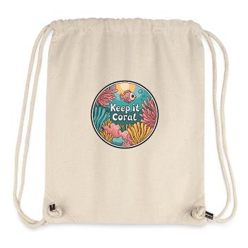 Keep It Coral – Korallenriff Retten, Meeresschutz - Stanley/Stella recycelter Gym Bag - Naturweiß - Vorne