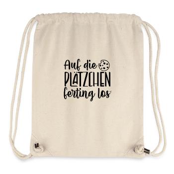 Auf die Plätzchen, fertig, los! 🍪🏁 - Stanley/Stella recycelter Gym Bag - Naturweiß - Vorne