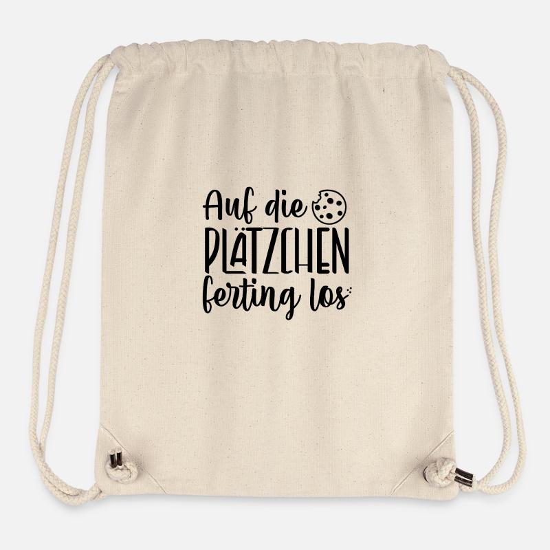 Auf die Plätzchen, fertig, los! 🍪🏁 - Stanley/Stella recycelter Gym Bag - Naturweiß