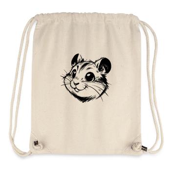 Laughing cute hamster to fall in love with - Stanley/Stella Recycled Gym Bag - natural - Front