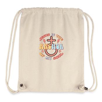 Jésus est l’ancre - Sac à cordon recyclé Stanley/Stella - blanc naturel - Devant