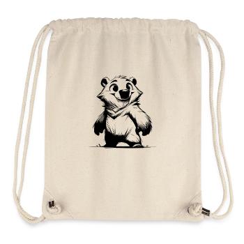 Kleiner Bär mit große Ausstrahlung zum Knuddeln - Stanley/Stella recycelter Gym Bag - Naturweiß - Vorne