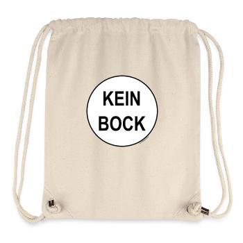 kein bock - Stanley/Stella recycelter Gym Bag - Naturweiß - Vorne