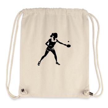 Joueur de tennis de table - Sport Design - Sac à cordon recyclé Stanley/Stella - blanc naturel - Devant