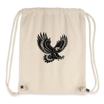 Adler mit ausgebreiteten Flügeln in Bewegung - Stanley/Stella recycelter Gym Bag - Naturweiß - Vorne