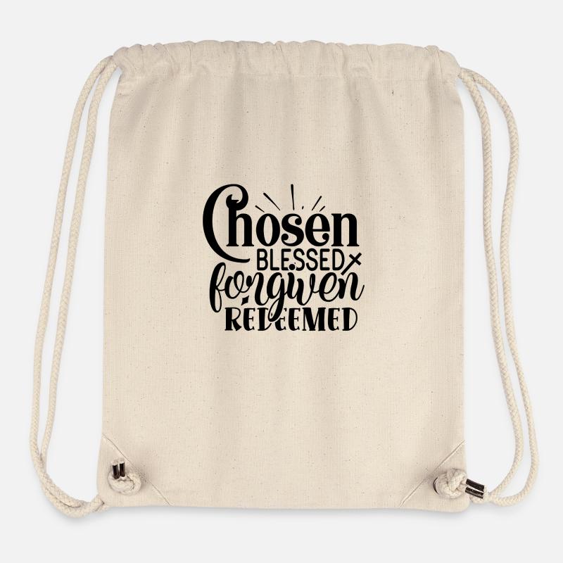 Chosen Forgiven Redeemed - Stanley/Stella Recycled Gym Bag - natural
