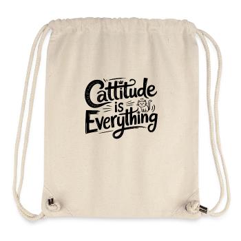 Cattitude is Everything - Stanley/Stella Recycled Gym Bag - natural - Front