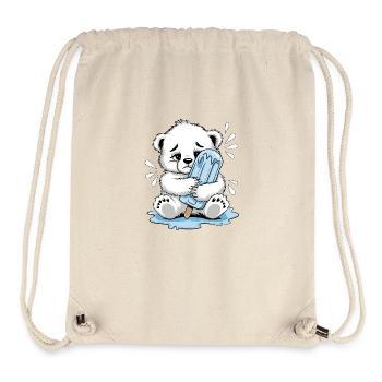 Schmelzen dahin – Trauriges Eisbärenjunges - Stanley/Stella recycelter Gym Bag - Naturweiß - Vorne