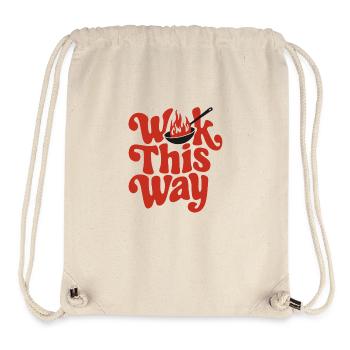 Wok de cette façon - Sac à cordon recyclé Stanley/Stella - blanc naturel - Devant