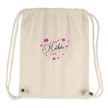 Alles Gute zum Muttertag - Herz der Blumen des Kosmos Nr. 5 - Stanley/Stella recycelter Gym Bag - Naturweiß - Vorne