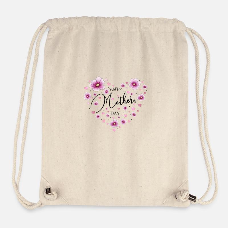 Alles Gute zum Muttertag - Herz der Blumen des Kosmos Nr. 5 - Stanley/Stella recycelter Gym Bag - Naturweiß