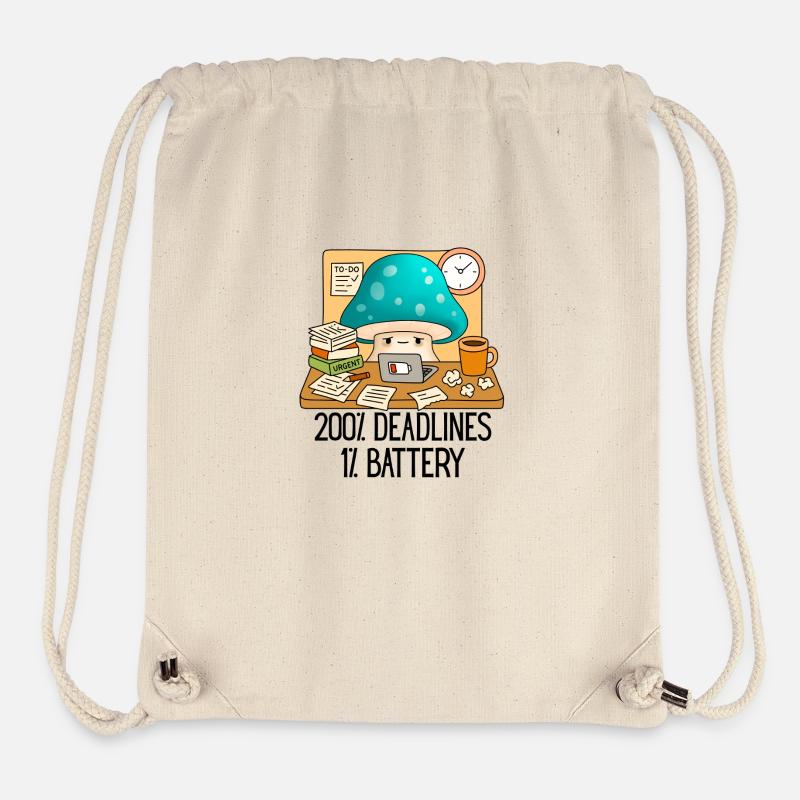 funny work office deadline stress - Stanley/Stella Recycled Gym Bag - natural