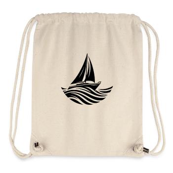 La navigation transforme les vagues en virages favoris - Sac à cordon recyclé Stanley/Stella - blanc naturel - Devant