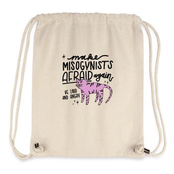 Luloveshandmade - Make Misogynists Afraid - Stanley/Stella Recycled Gym Bag - natural - Front
