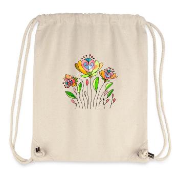 Blumen - Stanley/Stella recycelter Gym Bag - Naturweiß - Vorne