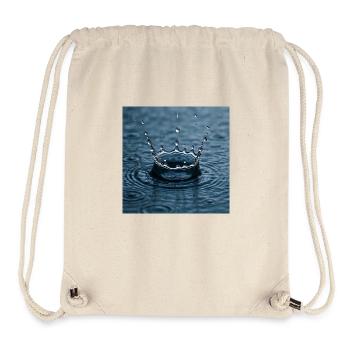 Drop of water hits the surface of the water - Stanley/Stella Recycled Gym Bag - natural - Front