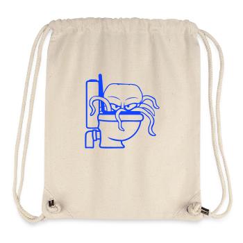Oktopus in Klo Toilette WC Kloschüssel Klospülung - Stanley/Stella recycelter Gym Bag - Naturweiß - Vorne