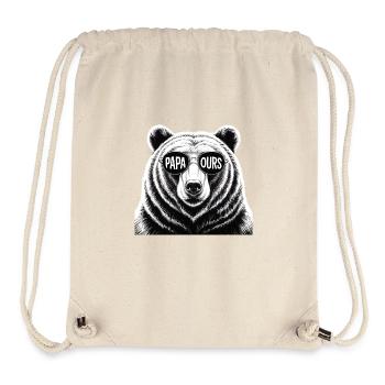 papa ours - Stanley/Stella recycelter Gym Bag - Naturweiß - Vorne