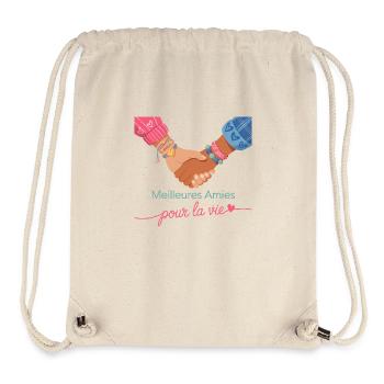 Beste Freunde fürs Leben - Stanley/Stella recycelter Gym Bag - Naturweiß - Vorne