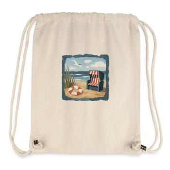 Baltic Sea beach collage for the right holiday feeling - Stanley/Stella Recycled Gym Bag - natural - Front