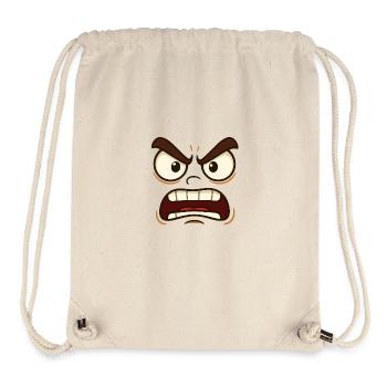 Böse oder Verärgert? Jedenfalls markantes Gesicht - Stanley/Stella recycelter Gym Bag - Naturweiß - Vorne