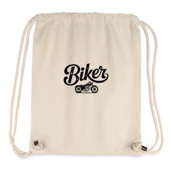 Motard - Logo de moto cool - Sac à cordon recyclé Stanley/Stella - blanc naturel - Devant