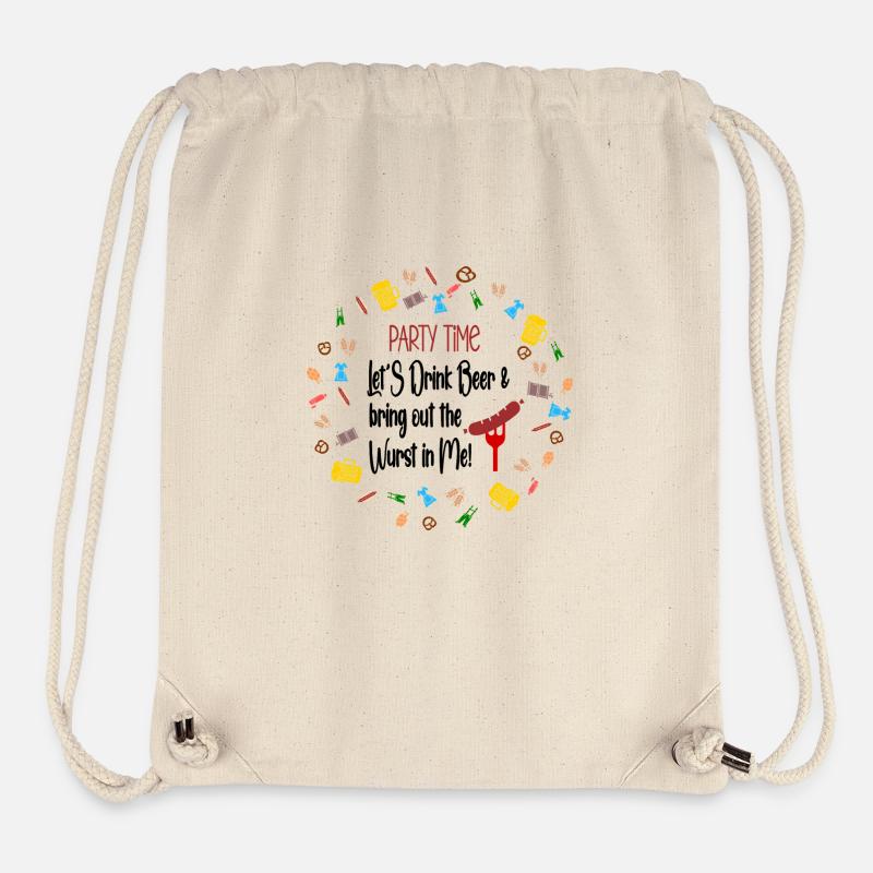 Deutsche Party Lass uns Bier trinken (W2) - Stanley/Stella recycelter Gym Bag - Naturweiß
