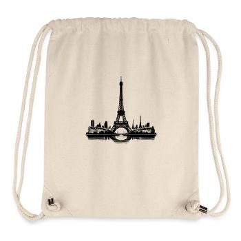 Eiffel Tower Romance Classic with City Contour - Stanley/Stella Recycled Gym Bag - natural - Front