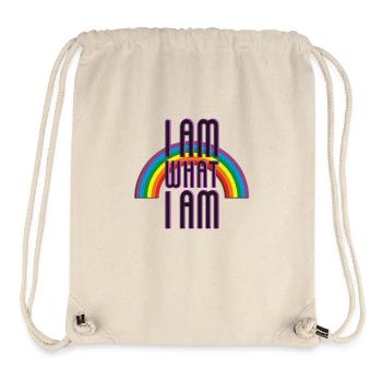 I AM WHAT I AM - RAINBOW - Stanley/Stella recycelter Gym Bag - Naturweiß - Vorne