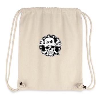 Custom Skull - Sac à cordon recyclé Stanley/Stella - blanc naturel - Devant