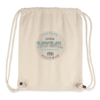 Paintball vintage depuis 1981, produits haut de gamme - Sac à cordon recyclé Stanley/Stella - blanc naturel - Devant