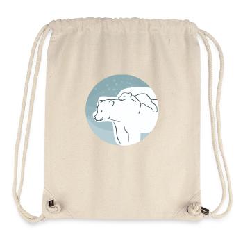Polar bear with cub - Stanley/Stella Recycled Gym Bag - natural - Front