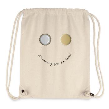 Einladung zm Lächeln - Stanley/Stella recycelter Gym Bag - Naturweiß - Vorne
