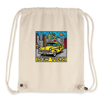 New York Cab - Pop Art - Stanley/Stella Recycled Gym Bag - natural - Front