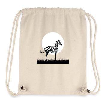 Zebra Minimalism - Stanley/Stella Recycled Gym Bag - natural - Front