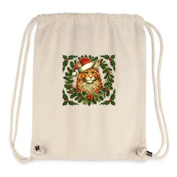 Ginger Cat Christmas - Stanley/Stella Recycled Gym Bag - natural - Front