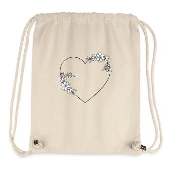 Cadre Coeur - Sac à cordon recyclé Stanley/Stella - blanc naturel - Devant
