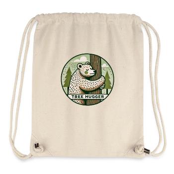 Tree hugger Bear - Stanley/Stella Recycled Gym Bag - natural - Front